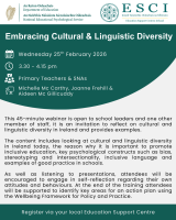 Embracing Cultural & Linguistic Diversity - Primary