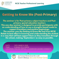 Getting to Know Me (Post-Primary) - NCSE