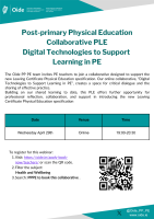 Oide Physical Education Collaborative PLE - Digital Technologies to Support Learning in PE